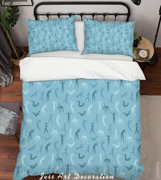 3D Blue Pattern Quilt Cover Set Bedding Set Duvet Cover Pillowcases LXL 297