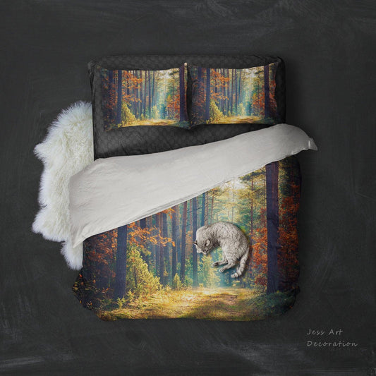 3D Autumn Forest Quilt Cover Set Bedding Set Pillowcases 100