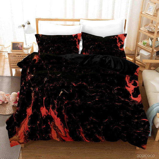 3D Abstract Black Marble Texture Quilt Cover Set Bedding Set Duvet Cover Pillowcases 70