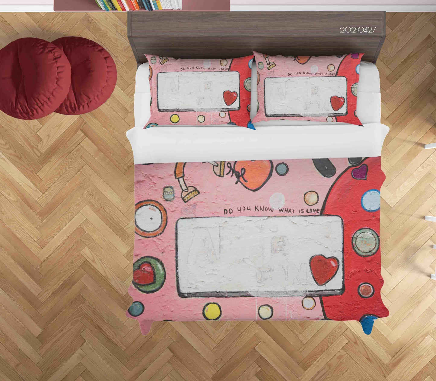 3D Abstract Street Colored Graffiti Quilt Cover Set Bedding Set Duvet Cover Pillowcases 111