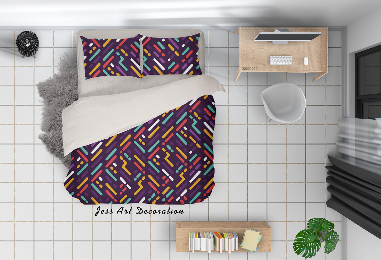 3D Abstract Color Geometry Quilt Cover Set Bedding Set Duvet Cover Pillowcases 67