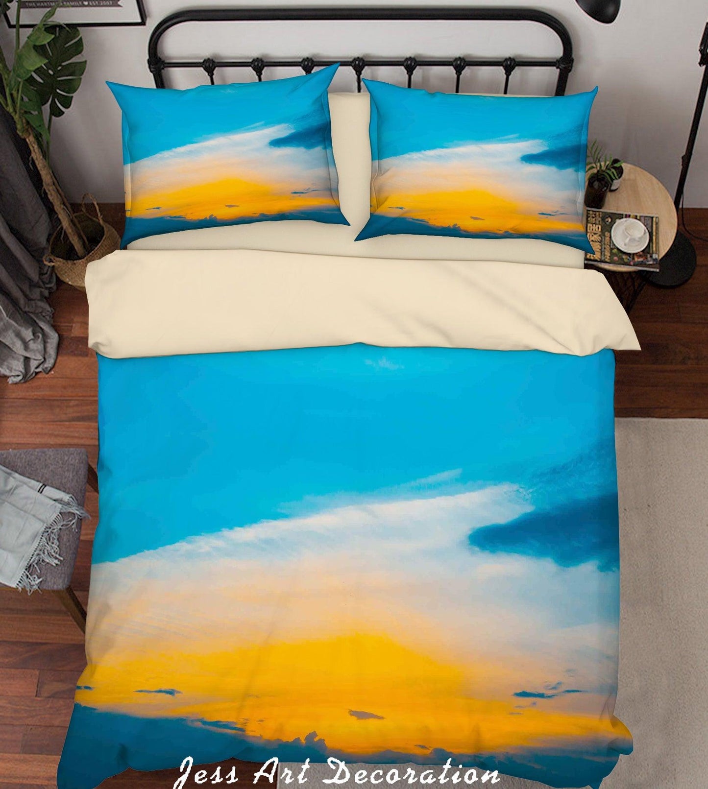 3D Blue Sky Sunset Quilt Cover Set Bedding Set Duvet Cover Pillowcases SF46
