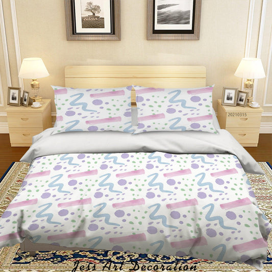 3D Abstract Geometric Pattern Quilt Cover Set Bedding Set Duvet Cover Pillowcases 101