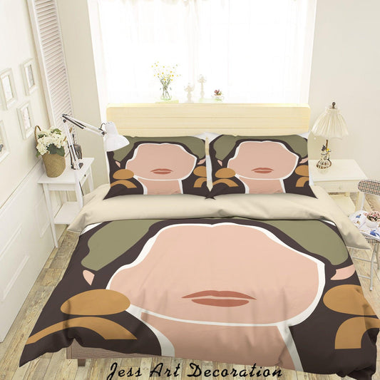 3D Beaauty Female Quilt Cover Set Bedding Set Duvet Cover Pillowcases SF13