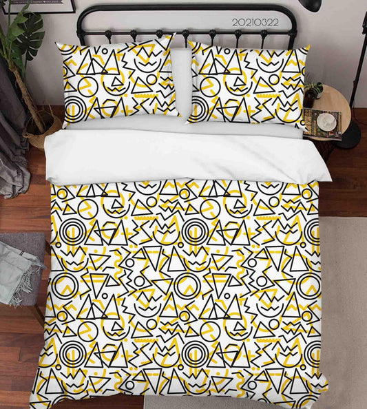 3D Abstract Geometric Pattern Quilt Cover Set Bedding Set Duvet Cover Pillowcases 124