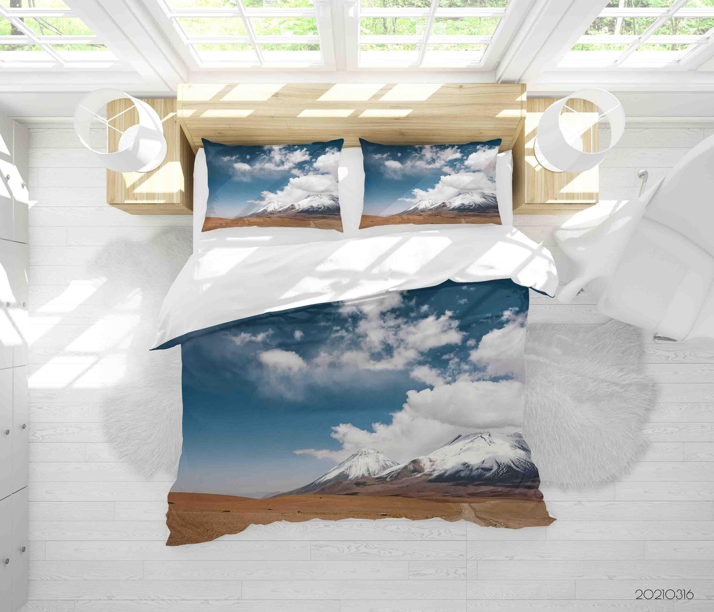 3D Blue Sky Cloud Landscape Quilt Cover Set Bedding Set Duvet Cover Pillowcases 174