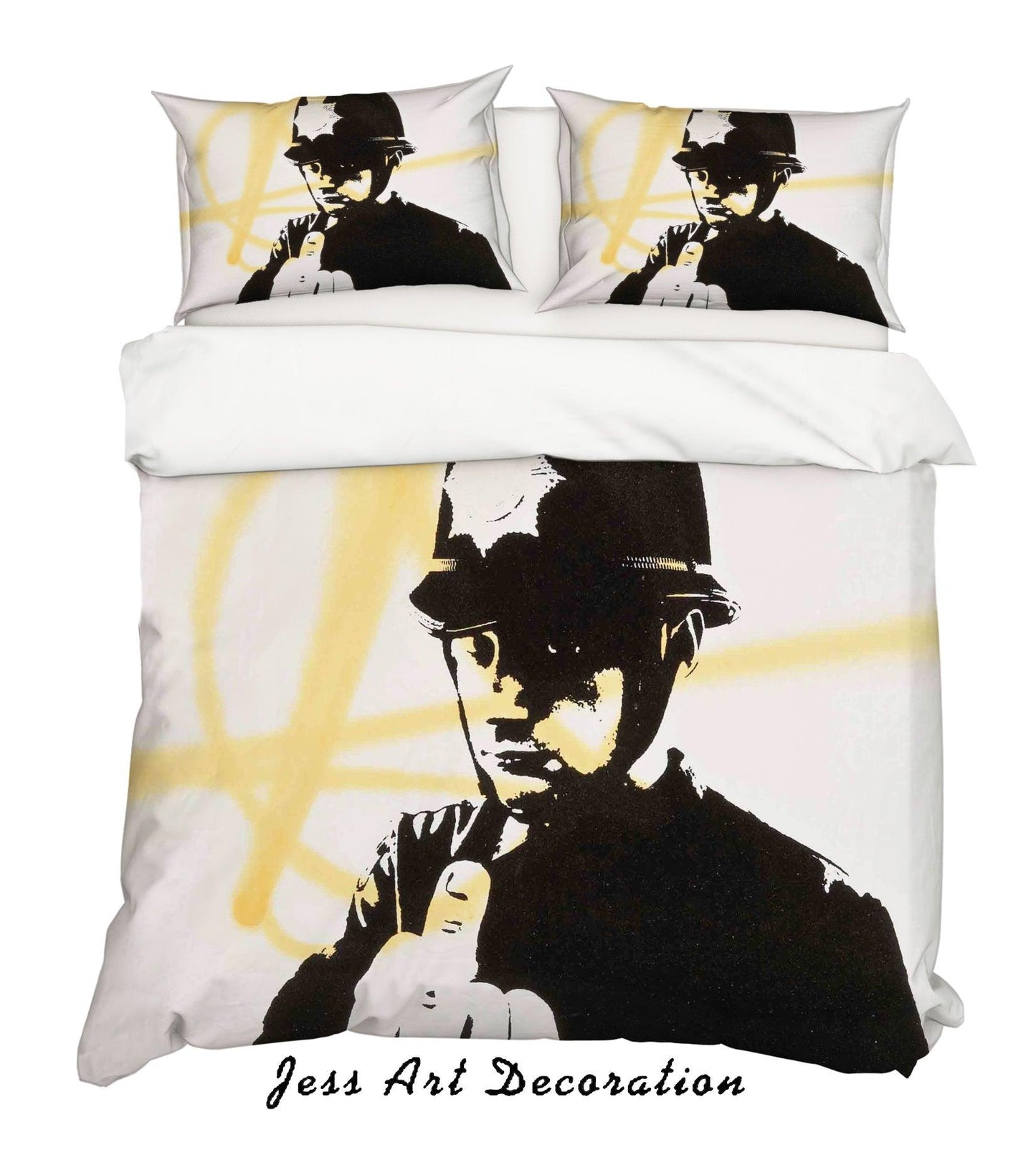 3D Banksy Soldier Black White Quilt Cover Set Bedding Set Duvet Cover Pillowcases  ZY D28