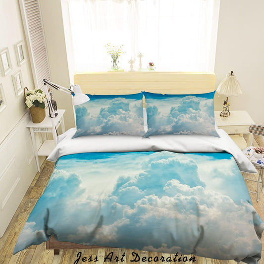 3D Blue Sky White Cloud Quilt Cover Set Bedding Set Duvet Cover Pillowcases 217
