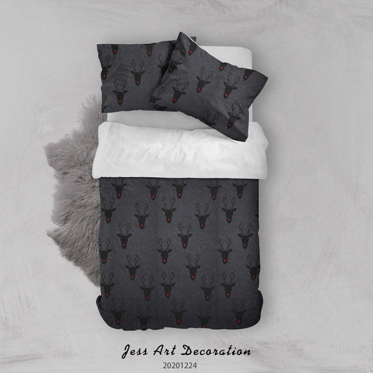 3D Abstract Christmas Pattern Quilt Cover Set Bedding Set Duvet Cover Pillowcases 26 LQH