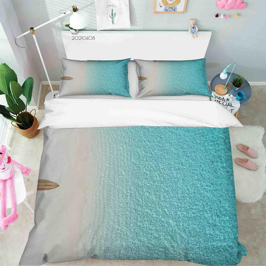 3D Beach Landscape Quilt Cover Set Bedding Set Duvet Cover Pillowcases 2