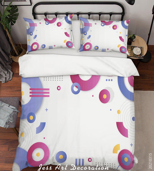 3D Abstract Color Geometry Quilt Cover Set Bedding Set Duvet Cover Pillowcases 91