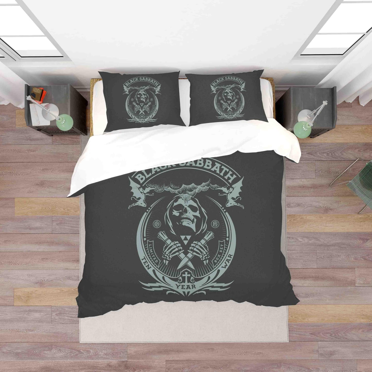3D Black Sabbath Skull Quilt Cover Set Bedding Set Duvet Cover Pillowcases SF74