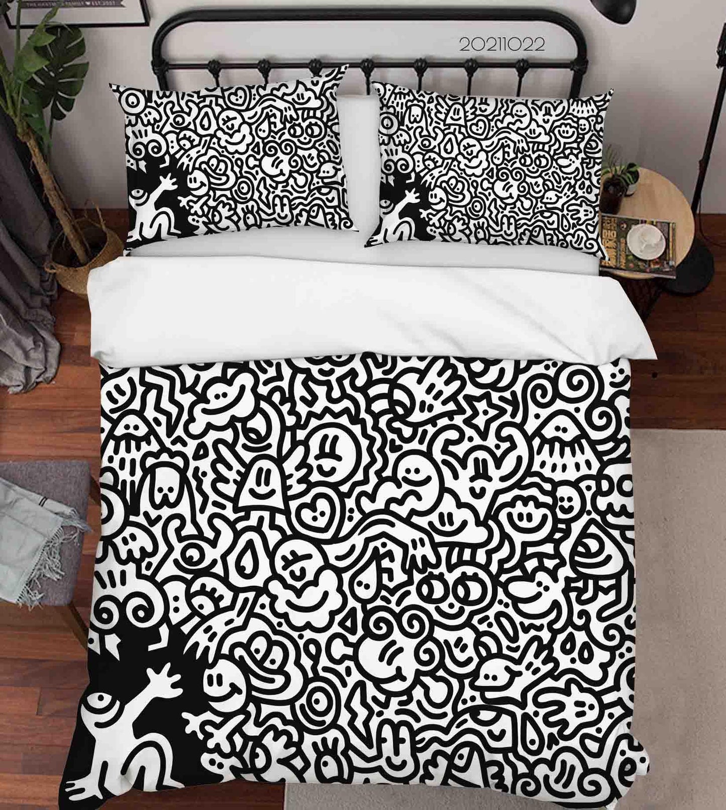 3D Abstract Art Graffiti Quilt Cover Set Bedding Set Duvet Cover Pillowcases 54