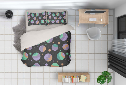 3D Cartoon Green Ball Quilt Cover Set Bedding Set Pillowcases 85