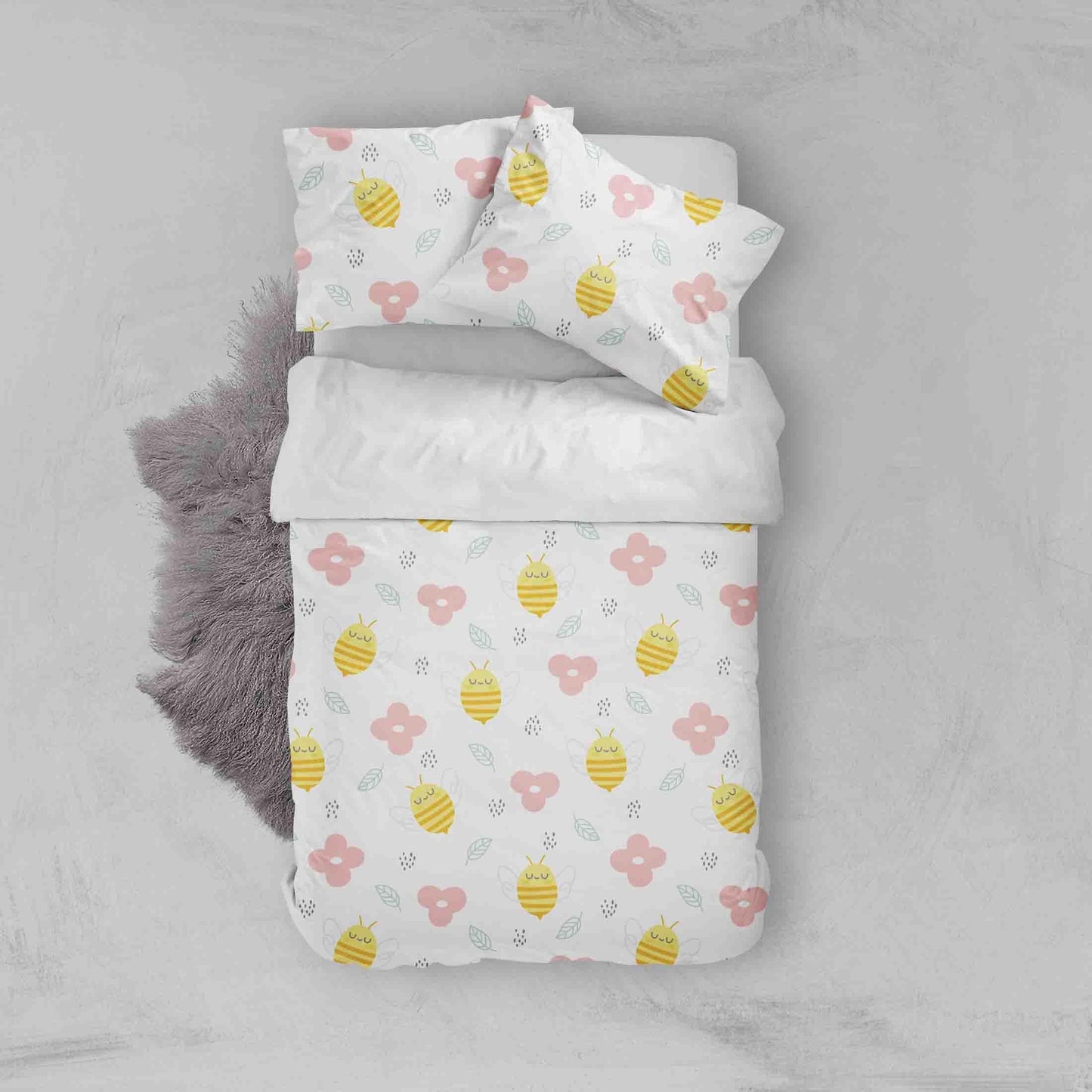 3D Cartoon Flower bee Quilt Cover Set Bedding Set Pillowcases 175