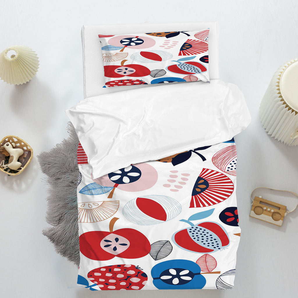 3D Apple Fan Dot Leaf Quilt Cover Set Bedding Set Duvet Cover Pillowcase 1456