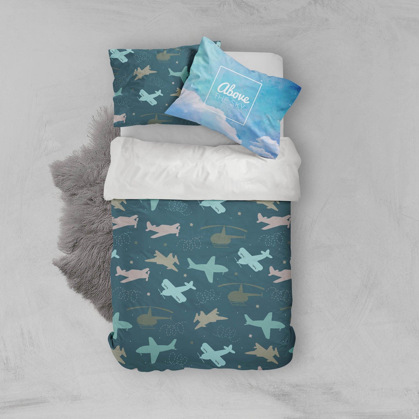 3D Aircraft Helicopter Quilt Cover Set Bedding Set Pillowcases 27