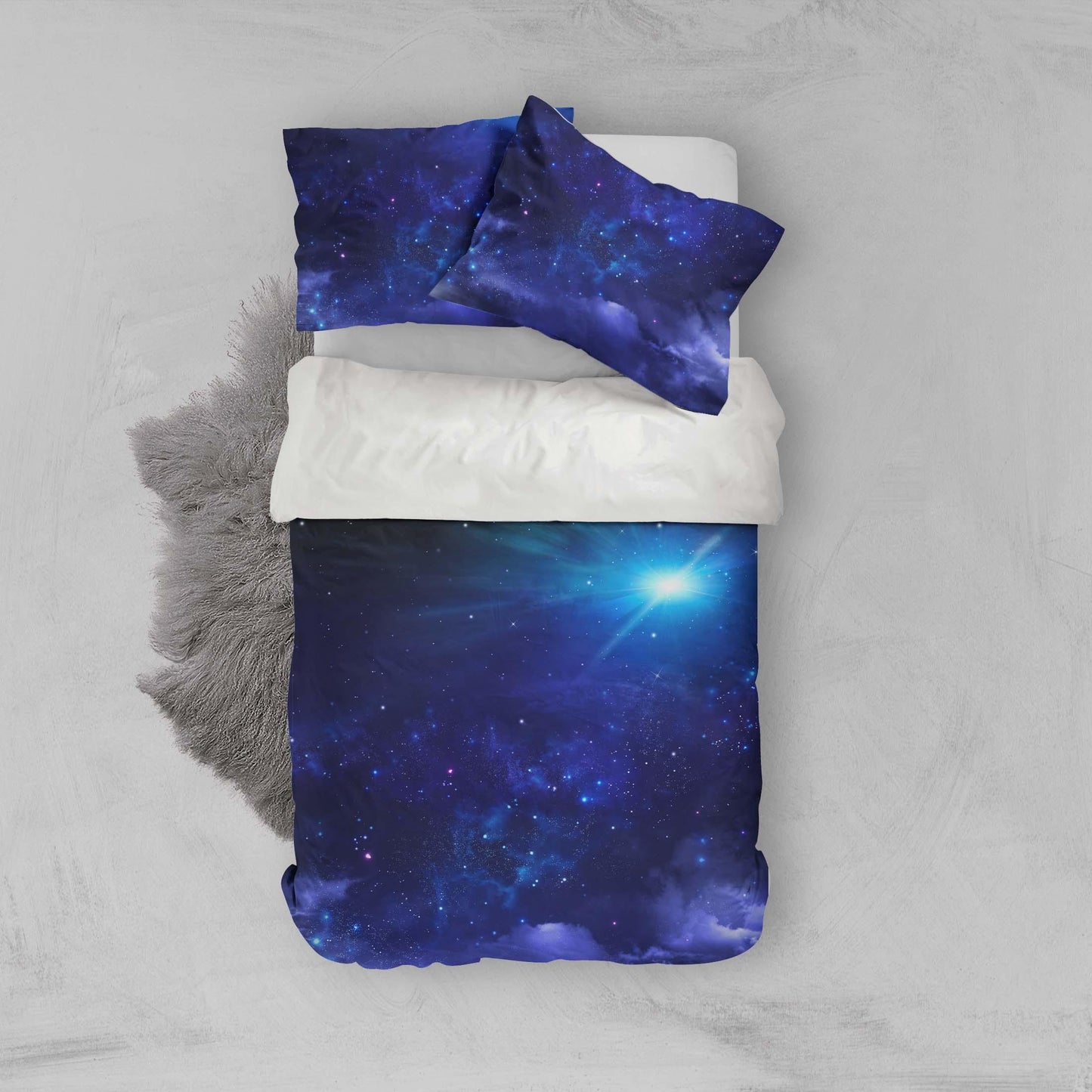 3D Blue Starry Sun Quilt Cover Set Bedding Set Pillowcases 19