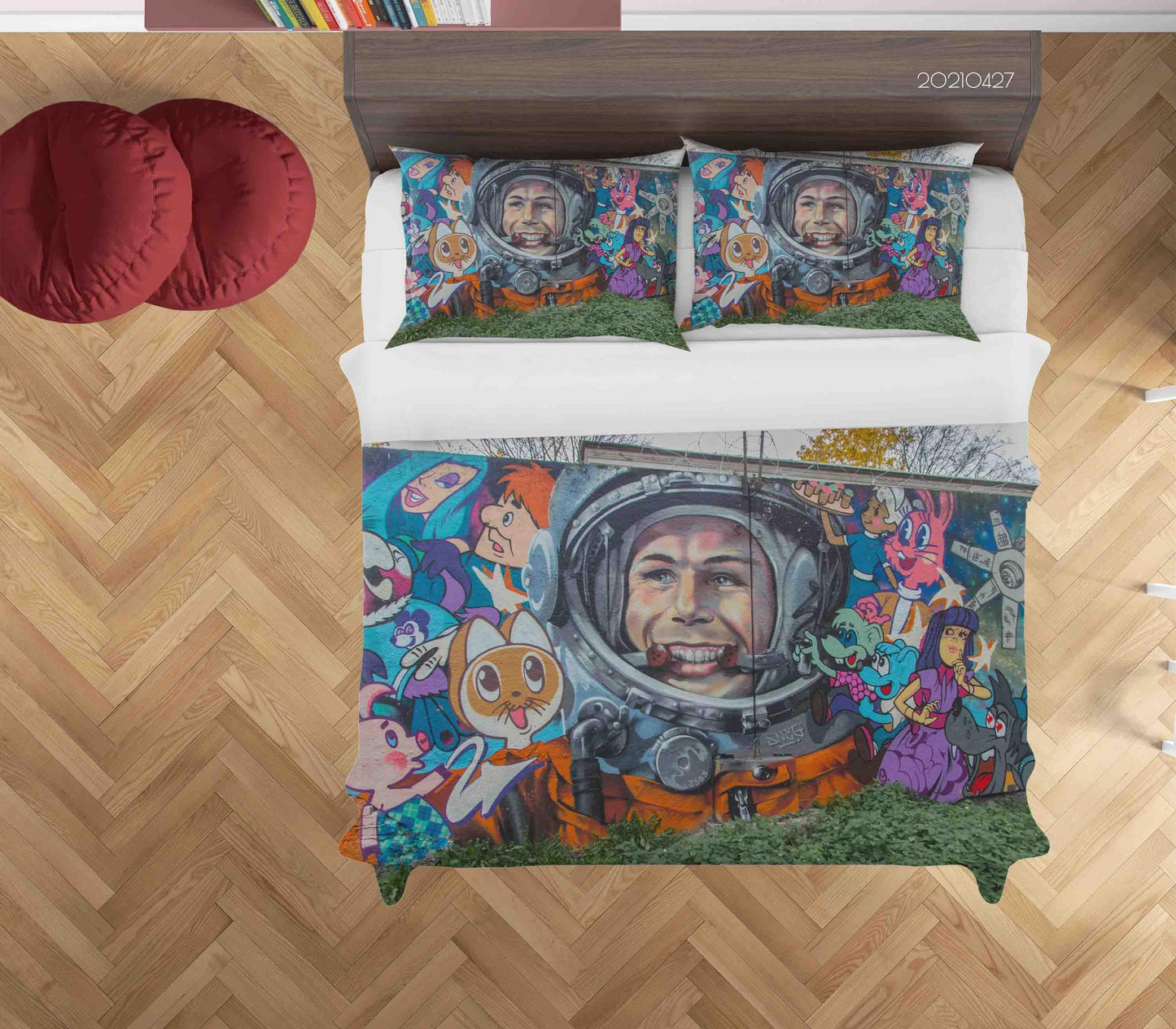 3D Abstract Color Art Graffiti Quilt Cover Set Bedding Set Duvet Cover Pillowcases 79