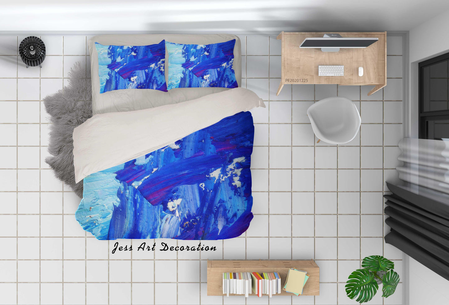 3D Abstract Blue Graffiti Quilt Cover Set Bedding Set Duvet Cover Pillowcases 52