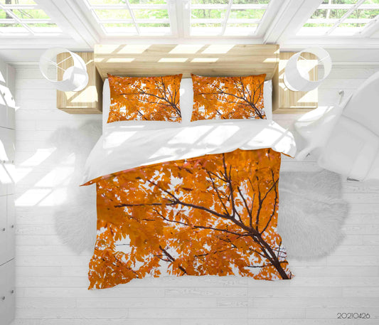 3D Autumn Tree Landscape Quilt Cover Set Bedding Set Duvet Cover Pillowcases 271