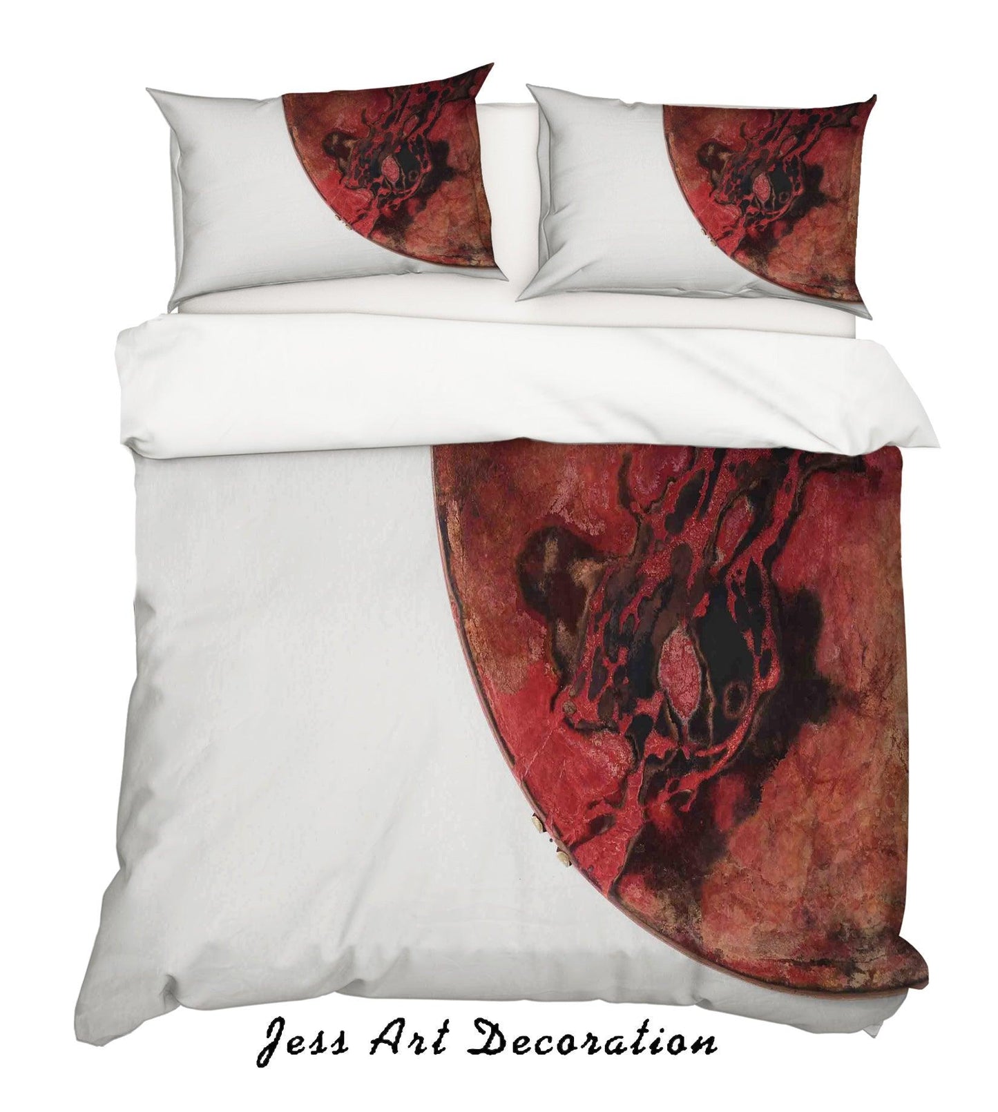 3D Abstract Red Pattern Quilt Cover Set Bedding Set Duvet Cover Pillowcases LQH A148