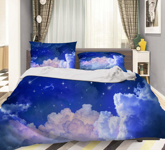 3D Blue Sky White Cloud Quilt Cover Set Bedding Set Pillowcases 16