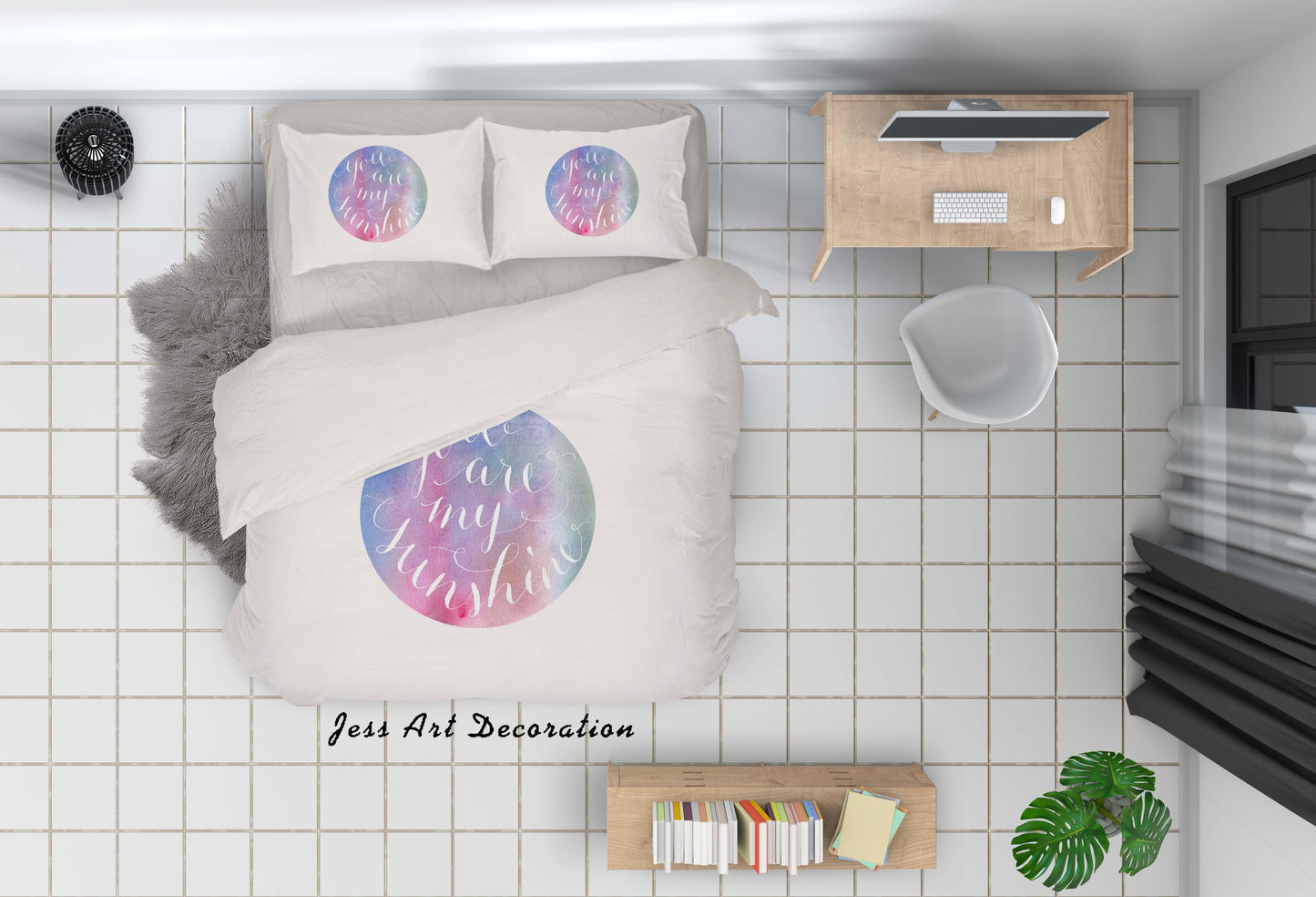 3D Abstract Round Graffiti Quilt Cover Set Bedding Set Pillowcases 07