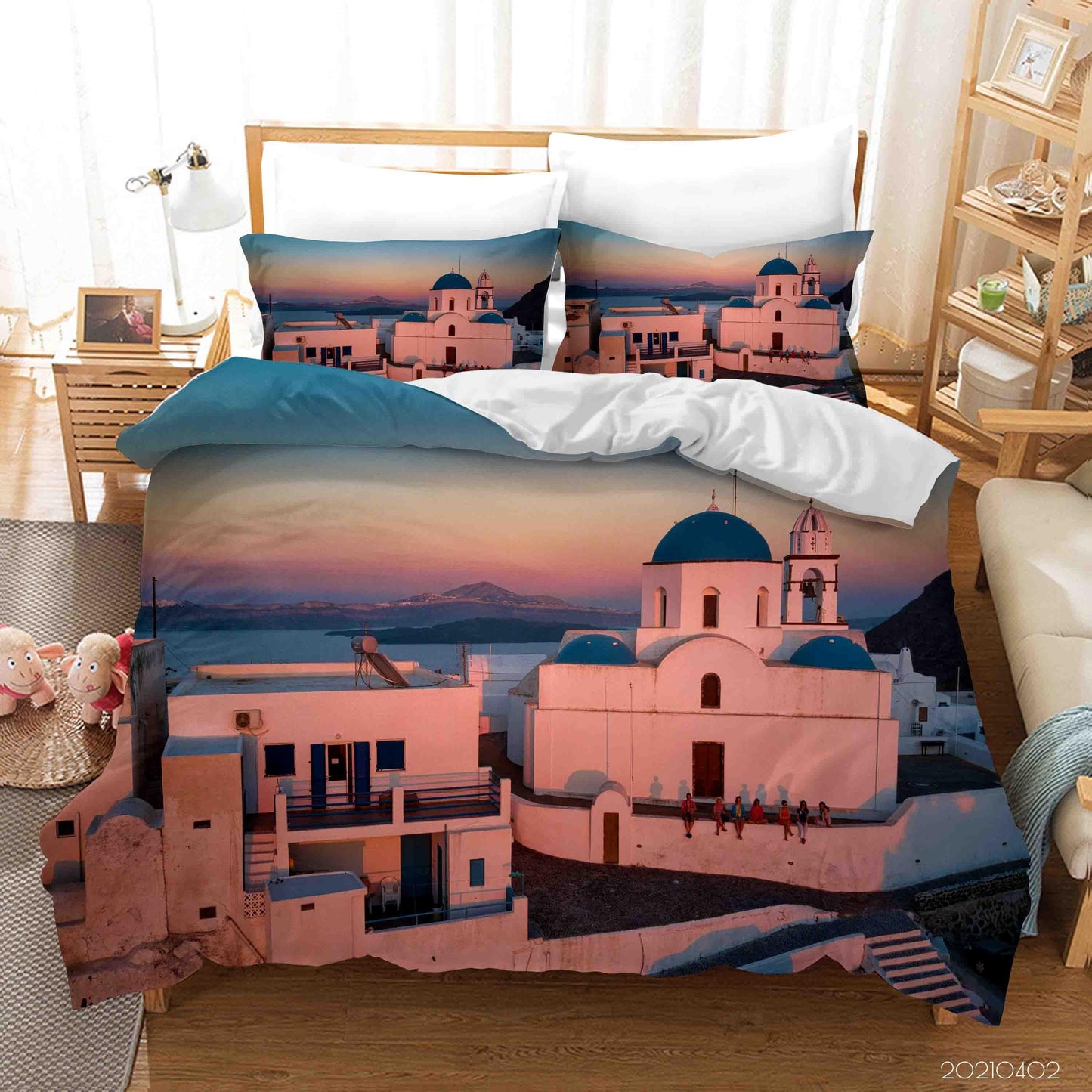 3D Aegean Landscape Quilt Cover Set Bedding Set Duvet Cover Pillowcases 58 LQH