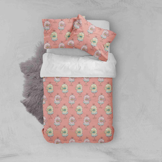 3D Cartoon Pink Quilt Cover Set Bedding Set Pillowcases 99