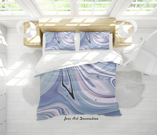 3D Abstract Marble Texture Quilt Cover Set Bedding Set Duvet Cover Pillowcases 45