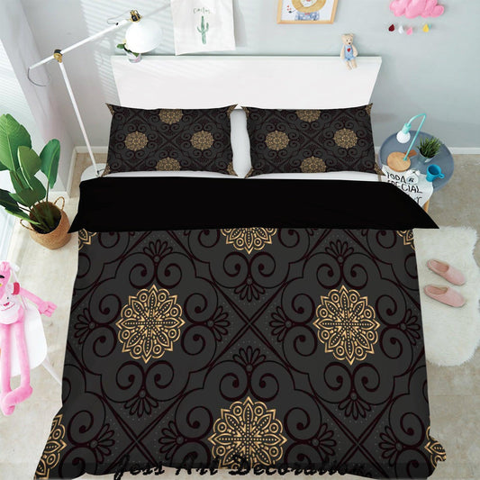 3D Black White Plates Pattern Quilt Cover Set Bedding Set Pillowcases 392