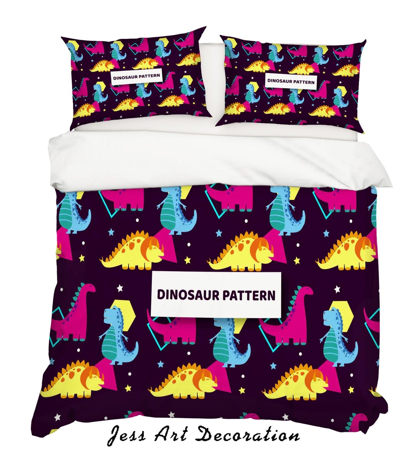 3D Cartoon Dinosaur Quilt Cover Set Bedding Set Pillowcases 26