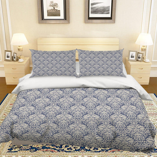 3D Blue Pattern Quilt Cover Set Bedding Set Pillowcases 219