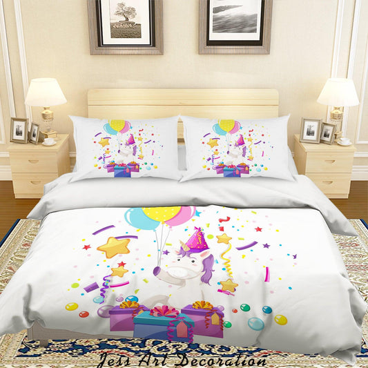 3D Cartoon Gift Balloon Quilt Cover Set Bedding Set Pillowcases 54