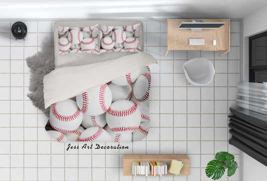 3D Baseball Quilt Cover Set Bedding Set Pillowcases 67