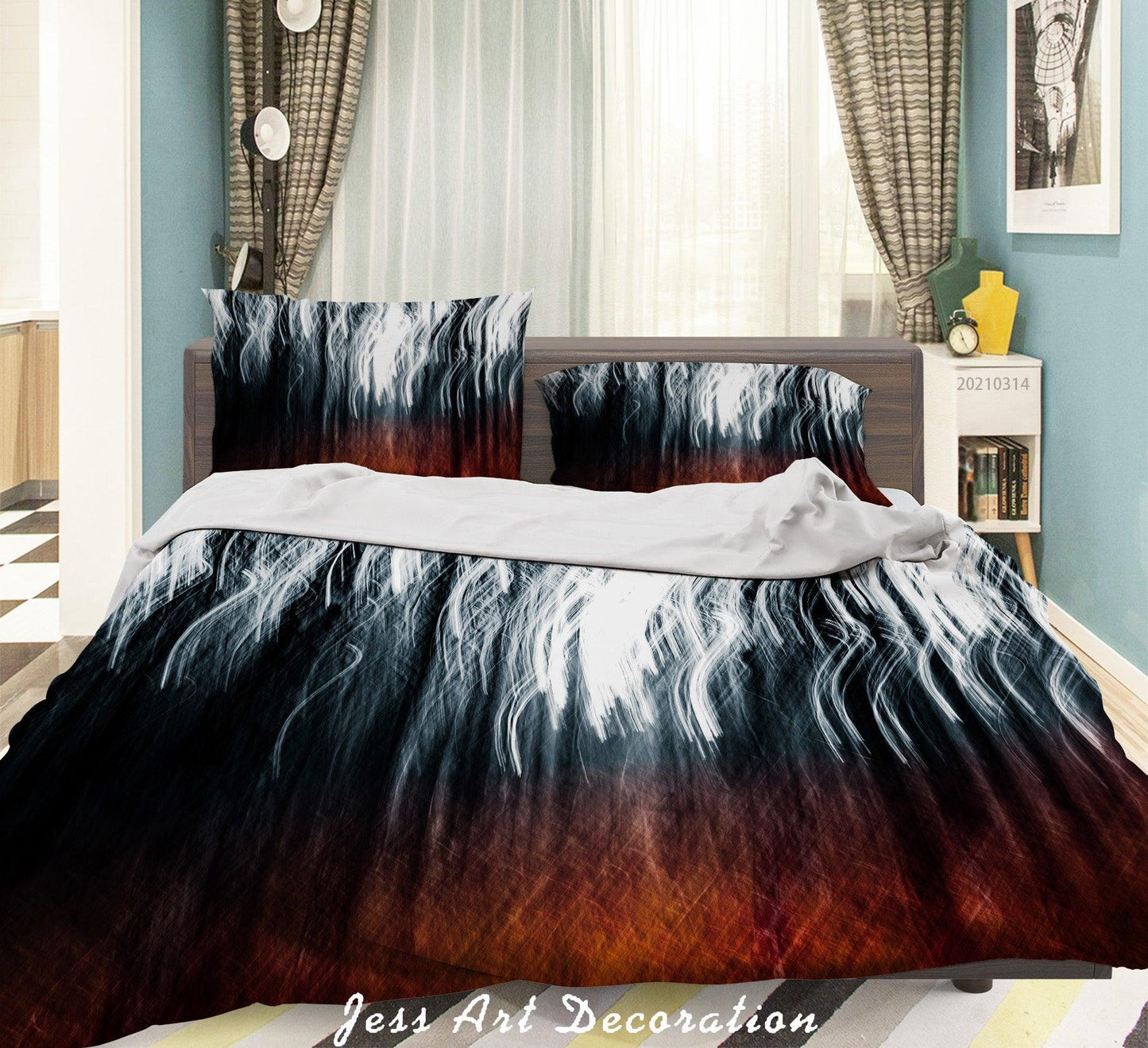 3D Abstract Graffiti Pattern Quilt Cover Set Bedding Set Duvet Cover Pillowcases 158