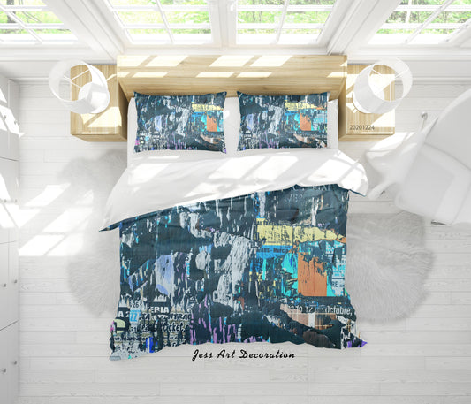 3D Abstract Graffiti Quilt Cover Set Bedding Set Duvet Cover Pillowcases 141 LQH