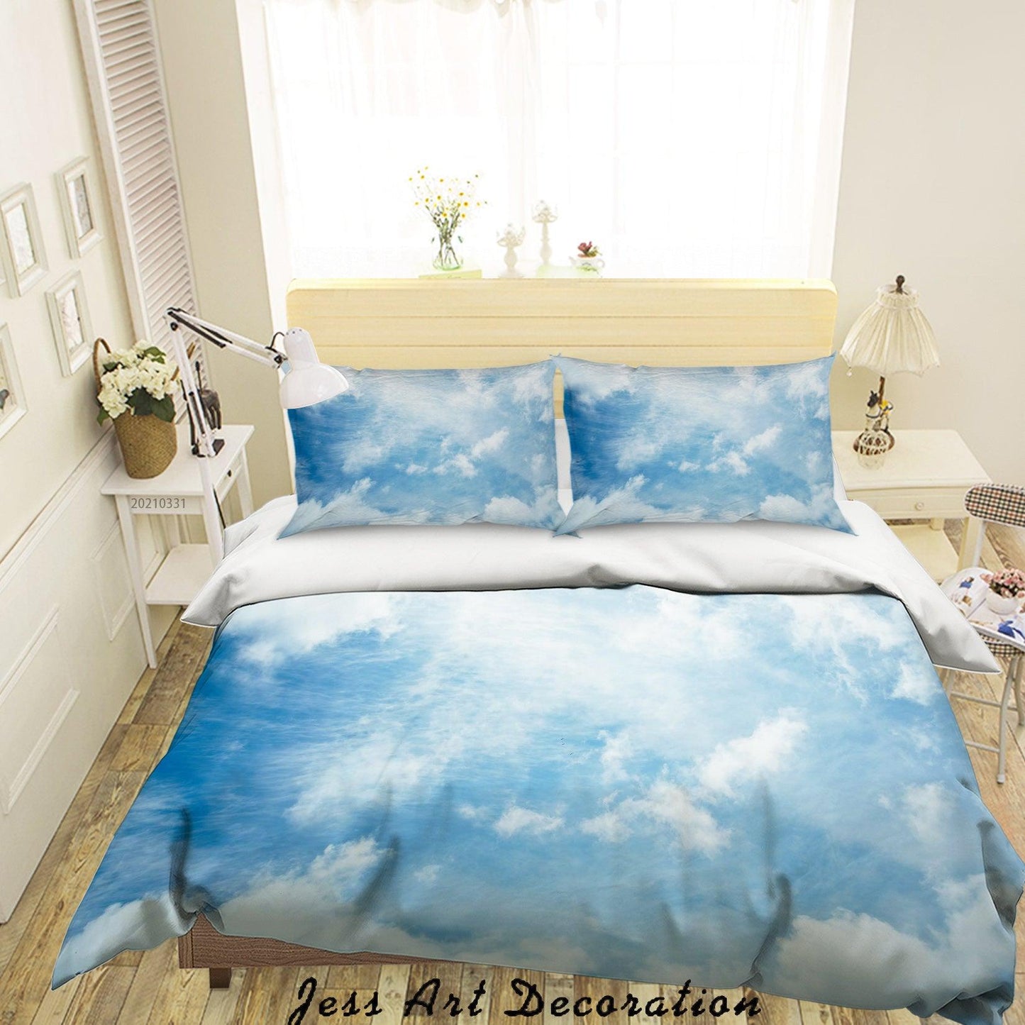 3D Blue Sky Cloud Scenery Quilt Cover Set Bedding Set Duvet Cover Pillowcases 293