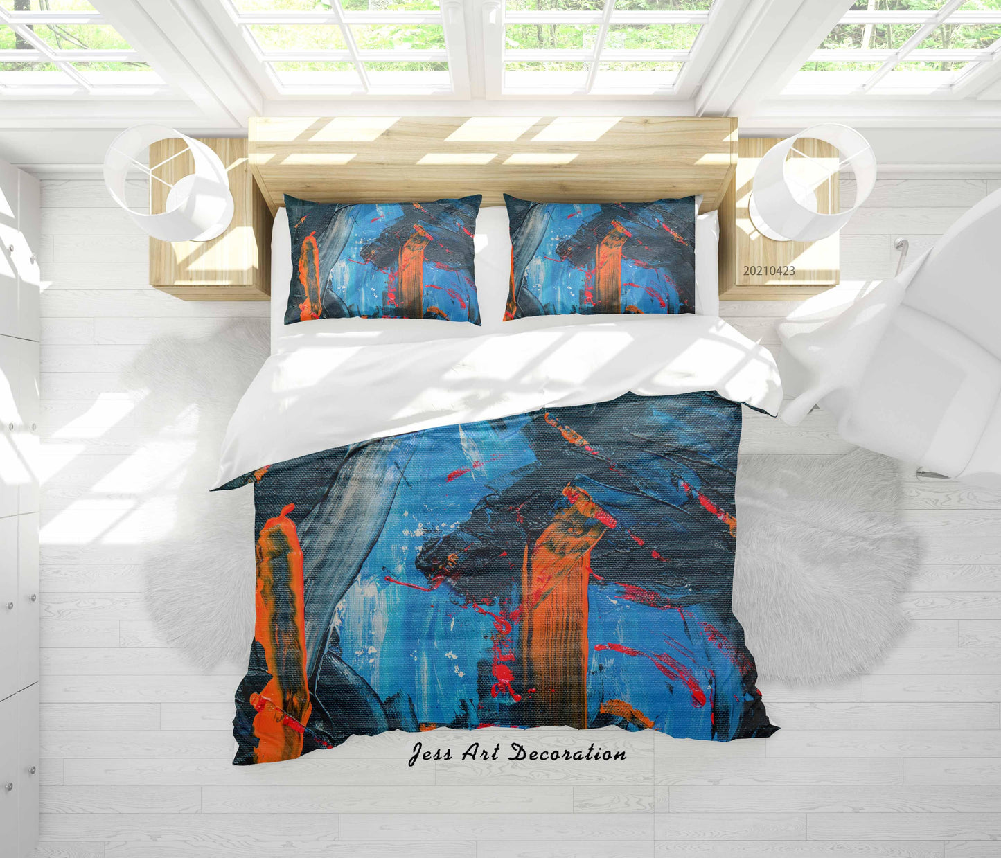 3D Abstract Color Graffiti Quilt Cover Set Bedding Set Duvet Cover Pillowcases 133