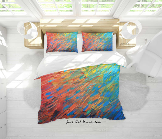 3D Abstract Color Oil Painting Quilt Cover Set Bedding Set Duvet Cover Pillowcases 69