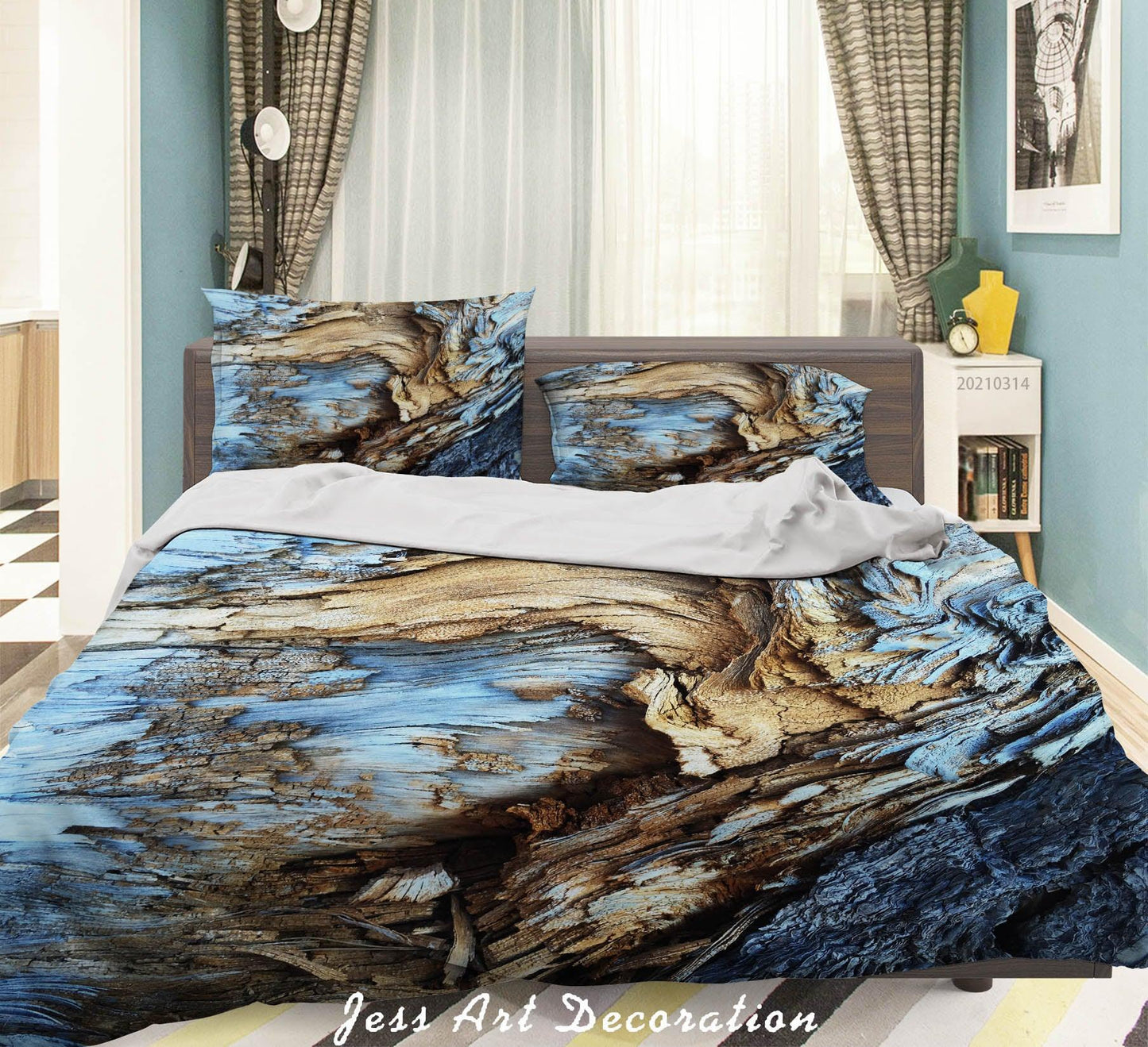 3D Abstract Blue Marble Pattern Quilt Cover Set Bedding Set Duvet Cover Pillowcases 126
