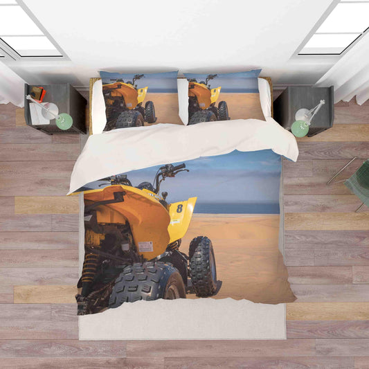 3D Big Feet Truck Yellow Quilt Cover Set Bedding Set Pillowcases A177 LQH