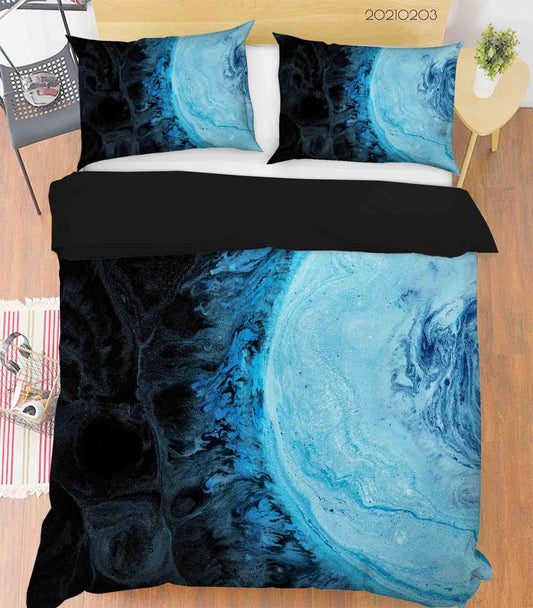 3D Abstract Blue Marble Texture Quilt Cover Set Bedding Set Duvet Cover Pillowcases 28