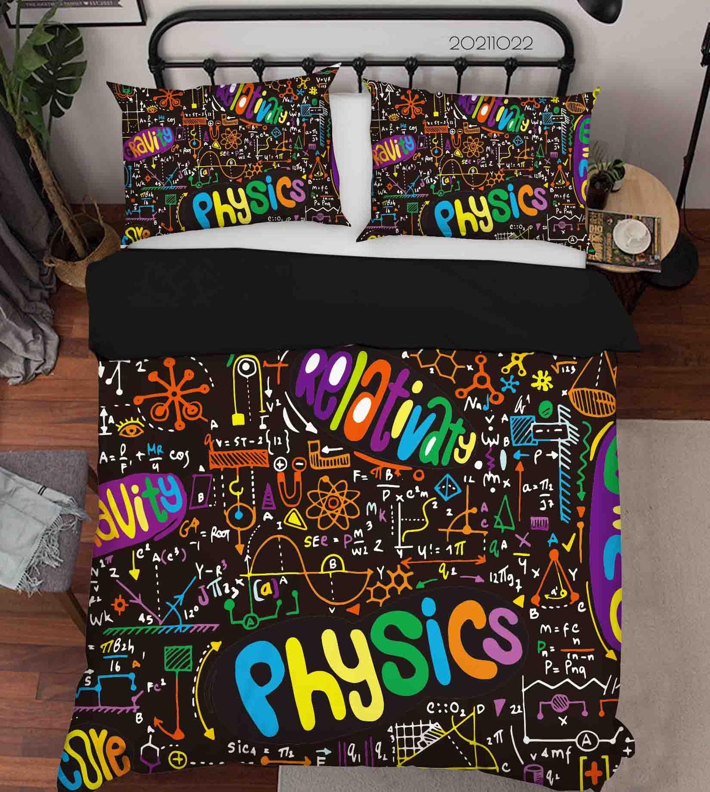 3D Abstract Color Physics Graffiti Quilt Cover Set Bedding Set Duvet Cover Pillowcases 58