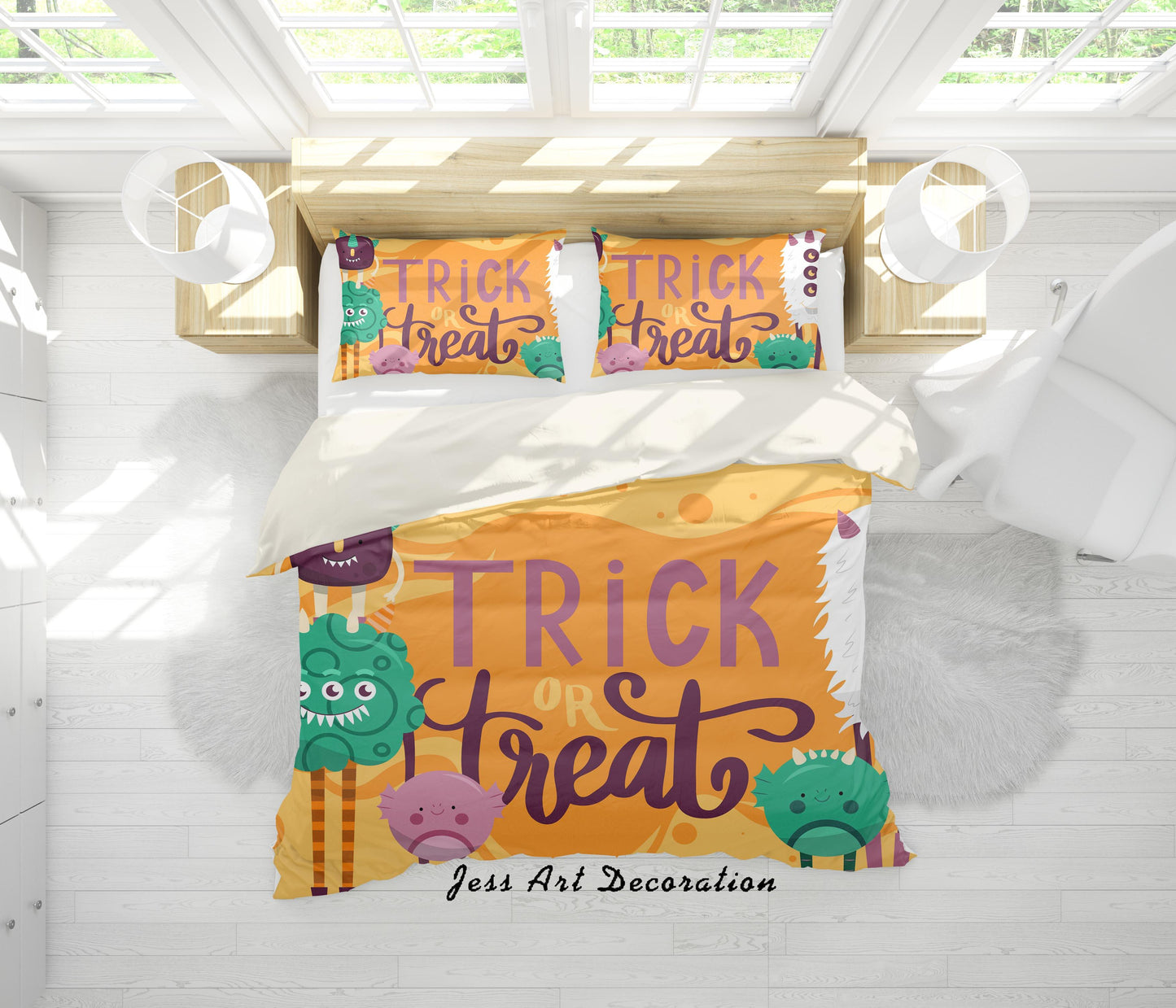 3D Abstract Cartoon Fish Quilt Cover Set Bedding Set Pillowcases 47