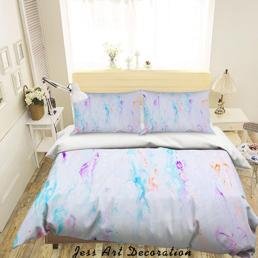 3D Abstract Colored Marble Texture Quilt Cover Set Bedding Set Duvet Cover Pillowcases 273
