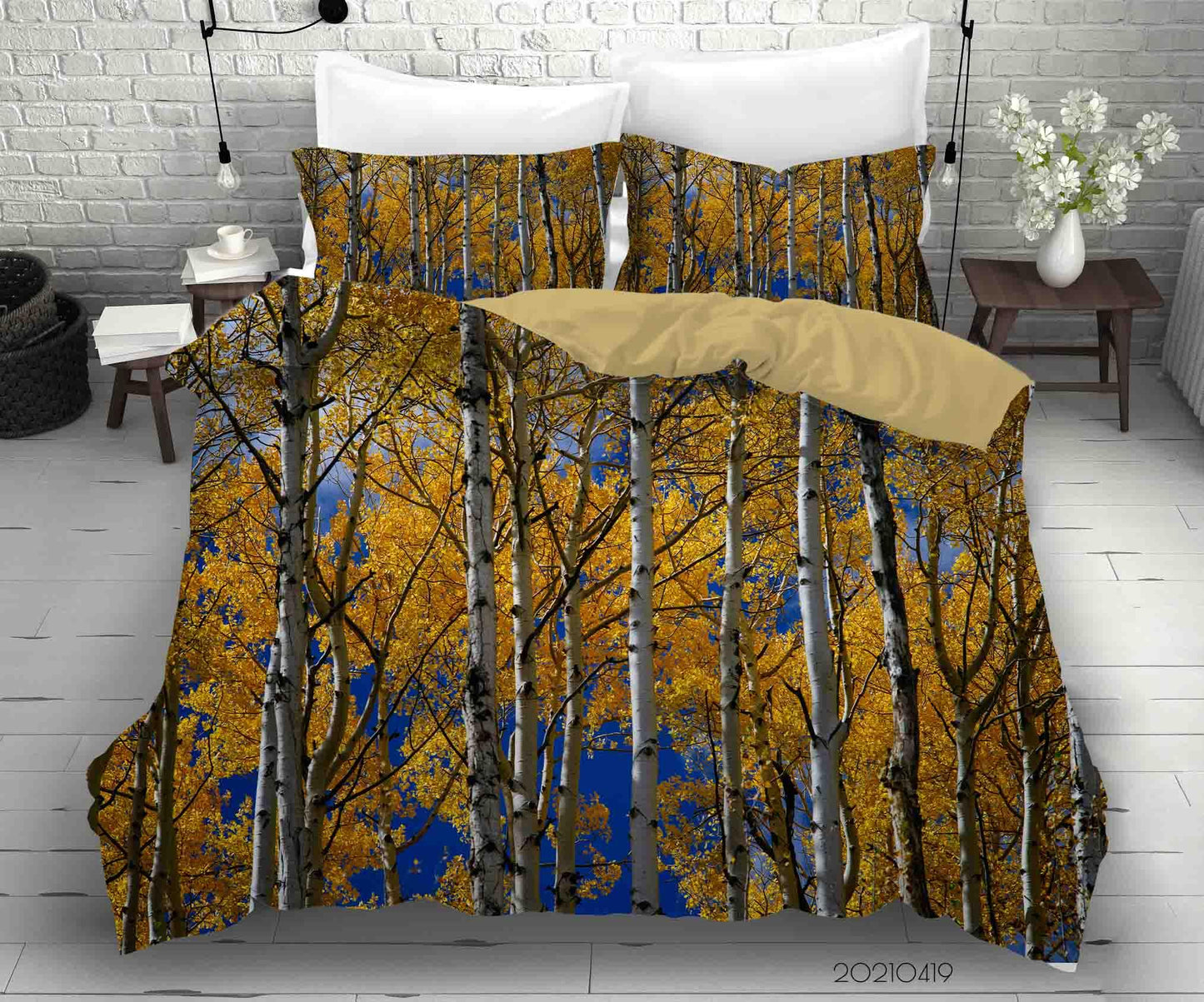 3D Autumn Forest Landscape Quilt Cover Set Bedding Set Duvet Cover Pillowcases 125