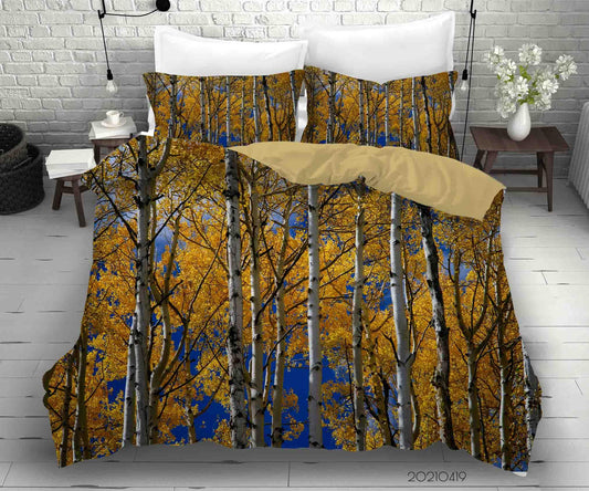 3D Autumn Forest Landscape Quilt Cover Set Bedding Set Duvet Cover Pillowcases 125