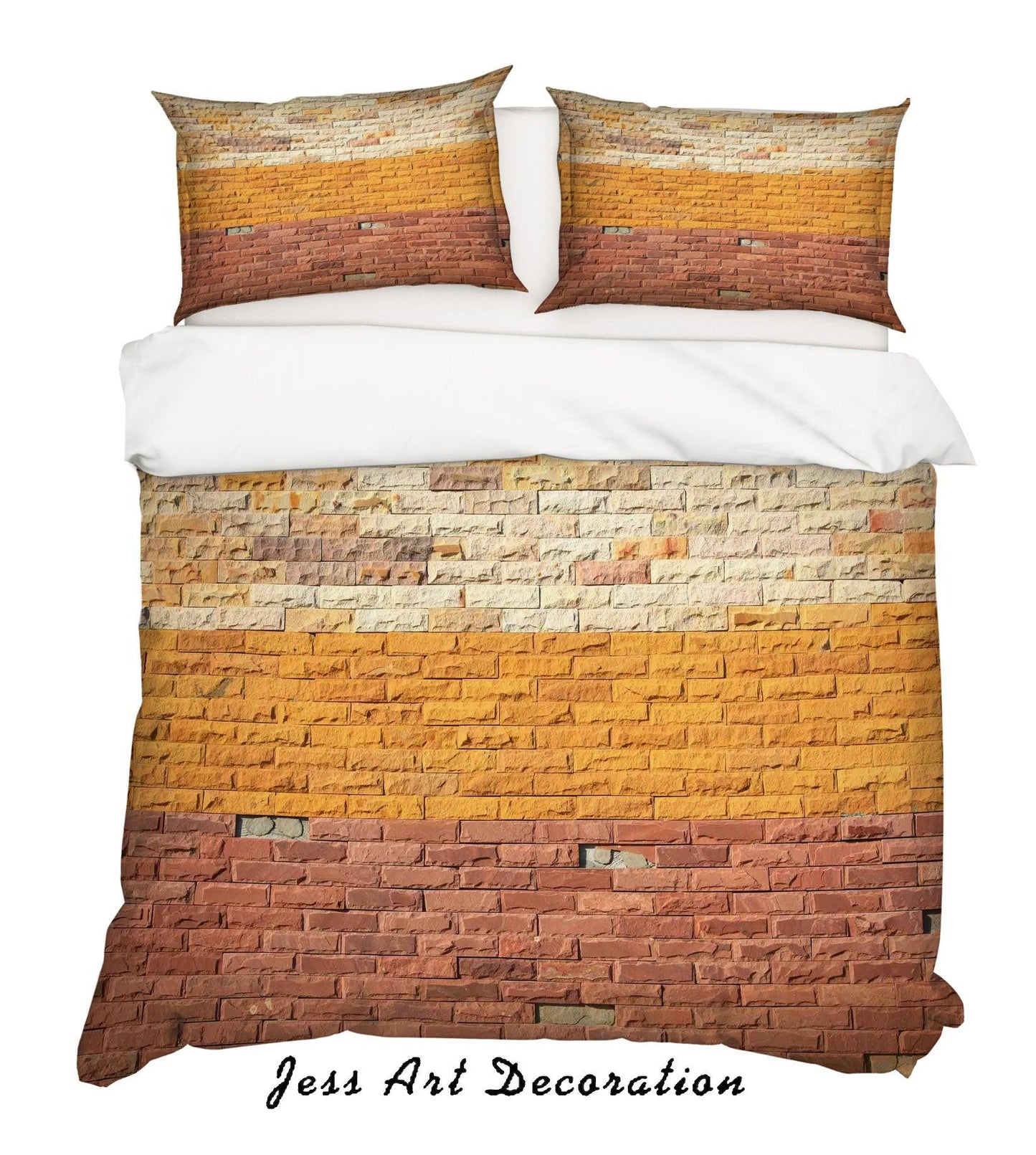 3D Brick Wall Quilt Cover Set Bedding Set Pillowcasesn 4